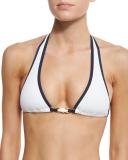 Piqué Bikini Swim Top