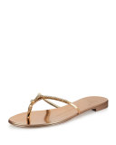 Nuvorock Crystal Flat Thong Sandal, Ramino