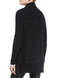 Tamara Melange Cashmere Tunic, Black