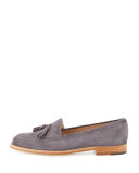 Aldena Tassel Suede Loafer, Gray