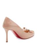 Vinodo Patent Bow 85mm Red Sole Pump