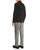 Flat-Front Cashmere-Blend Trousers, Gray
