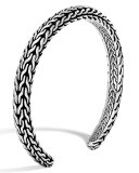 Men's Classic Chain Sterling Silver Slim Cuff, Silver