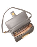 Sienna Small Leather T-Buckle Crossbody Bag, Graphite