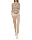 Manuela Stretch-Cotton Pants, Camel