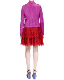 Floral Lace-Tiered Fit-And-Flare Dress