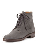 Suede Lace-Up Bootie