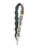 Floral Studs Leather Handbag Strap, Multi