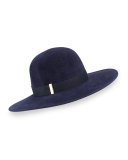 Kyleigh Handmade Felted Wool Hat, Navy