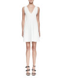 Sleeveless Tie-Back Mini Dress, White