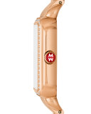 16mm Deco ll Mid Rose Gold Watch Head with Pattern Diamond Dial