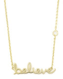 Believe Pendant Bezel Diamond Necklace
