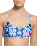 Bella Reversible Swim Top, Pacific Floral