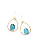 18K Rock Candy Wire Earrings in London Blue Topaz