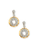 Vesuvio 18k Diamond Cluster Hoop Drop Earrings, 6.7tcw