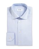 Textured Solid Dress Shirt, Light Blue