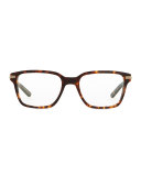 Men's Stone Rectangle Fashion Glasses, Matte Sable Tortoise 
