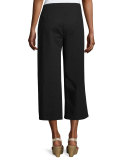 Organic Cotton Wide-Leg Cropped Pants 
