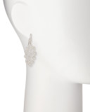 Sealeaf Collection 18k White Gold Diamond Earrings