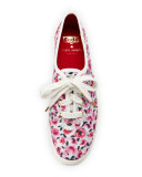 triple kick rose garden canvas sneaker, pink