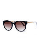 Axxxexxxy Butterfly Sunglasses, Black