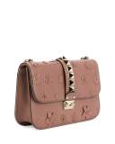 Lock Medium Floral Shoulder Bag, Light Pink