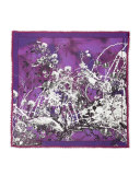 Night Garden Voile Shawl, Purple