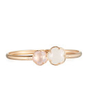 Bon Ton Rose & Milky Quartz Flower Bracelet in 18K Rose Gold