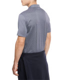 Circle-Print Polo Shirt, Navy