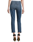 Jacqueline Star-Appliqué Cropped Straight-Leg Jeans, Jupiter Embellished