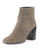 Bacari Nocturn Chunky-Heel Bootie, Pyrite