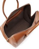 Yukali Calfskin Bowler Bag, Camel