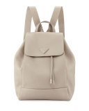 Vitello Daino Backpack, Light Gray (Pomice)