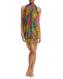 Pineapples Classic Voile Pareo, Pink/Yellow