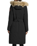 Whistler Fur-Trim Hooded Parka Coat, Black