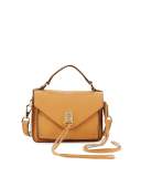 Darren Mini Leather Messenger Bag, Beige