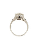 Estate Art Deco Diamond & Onyx Engagement Ring, Size 6