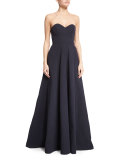 Strapless Sweetheart-Neck Gown