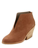 Nelson Split-Front Leather Bootie