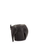 Elephant Leather Coin Case, Black