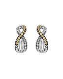 Sterling Silver & 18K Infinity Twist Hoop Earrings