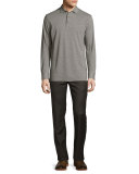 Wintertime Flannel Five-Pocket Pants, Espresso Melange