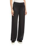 Fluid Wide-Leg Pants, Black