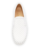Pik Boat Spiked Red Sole Sneaker, Latte/White