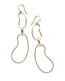 18K Classico Kidney Link Drop Earrings