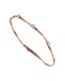 Marrakech Twisted 18K Rose Gold Bracelet with Diamonds