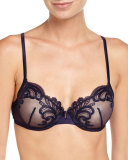 Windflower Mesh Underwire Bra, Dark Blue