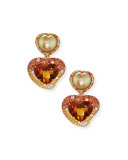 Hearts Desire South Sea Pearl & Madeira Citrine Drop Earrings