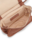 Collins Fringe Suede Saddle Bag, Terracotta
