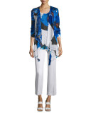 Floral Lapis of Luxury Cardigan 